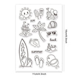 Craspire PVC Plastic Stamps, for DIY Scrapbooking, Photo Album Decorative, Cards Making, Stamp Sheets, Holiday Pattern, 16x11x0.3cm
