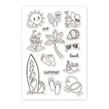 Craspire PVC Plastic Stamps, for DIY Scrapbooking, Photo Album Decorative, Cards Making, Stamp Sheets, Holiday Pattern, 16x11x0.3cm