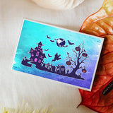 Craspire PVC Plastic Stamps, for DIY Scrapbooking, Photo Album Decorative, Cards Making, Stamp Sheets, Bat Pattern, 16x11x0.3cm