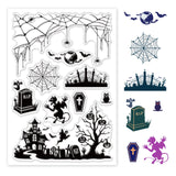 Craspire PVC Plastic Stamps, for DIY Scrapbooking, Photo Album Decorative, Cards Making, Stamp Sheets, Bat Pattern, 16x11x0.3cm