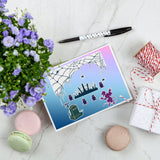 Craspire PVC Plastic Stamps, for DIY Scrapbooking, Photo Album Decorative, Cards Making, Stamp Sheets, Bat Pattern, 16x11x0.3cm