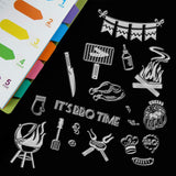 Craspire PVC Plastic Stamps, for DIY Scrapbooking, Photo Album Decorative, Cards Making, Stamp Sheets, Food Pattern, 16x11x0.3cm