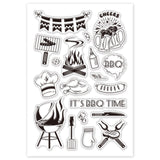 Craspire PVC Plastic Stamps, for DIY Scrapbooking, Photo Album Decorative, Cards Making, Stamp Sheets, Food Pattern, 16x11x0.3cm