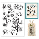 Craspire PVC Plastic Stamps, for DIY Scrapbooking, Photo Album Decorative, Cards Making, Stamp Sheets, Flower Pattern, 16x11x0.3cm