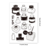 Craspire PVC Plastic Stamps, for DIY Scrapbooking, Photo Album Decorative, Cards Making, Stamp Sheets, Bottle Pattern, 16x11x0.3cm