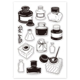 Craspire PVC Plastic Stamps, for DIY Scrapbooking, Photo Album Decorative, Cards Making, Stamp Sheets, Bottle Pattern, 16x11x0.3cm