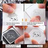 Craspire PVC Plastic Stamps, for DIY Scrapbooking, Photo Album Decorative, Cards Making, Stamp Sheets, Mountain Pattern, 16x11x0.3cm
