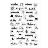 Craspire Multiple Festival Words Clear Stamps Silicone Stamp Seal for Card Making Decoration and DIY Scrapbooking