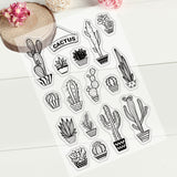 Craspire Cactus Clear Stamps Silicone Stamp Seal for Card Making Decoration and DIY Scrapbooking