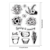Craspire Flowers Pots Clear Stamps Silicone Stamp Seal for Card Making Decoration and DIY Scrapbooking