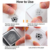 Craspire Flowers Pots Clear Stamps Silicone Stamp Seal for Card Making Decoration and DIY Scrapbooking
