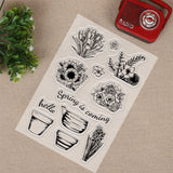 Craspire Flowers Pots Clear Stamps Silicone Stamp Seal for Card Making Decoration and DIY Scrapbooking