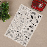 Craspire Snowman Clear Stamps Silicone Stamp Seal for Card Making Decoration and DIY Scrapbooking