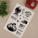 Craspire Adventure Clear Stamps Silicone Stamp Seal for Card Making Decoration and DIY Scrapbooking