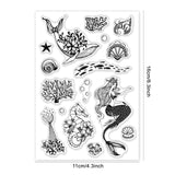 Craspire Ocean Theme Clear Stamps Silicone Stamp Cards Mermaid Seahorse Starfish Dolphin for Card Making Decoration and DIY Scrapbooking