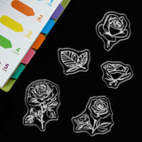 Craspire Rose Flower Clear Stamps Silicone Stamp Cards for Card Making Decoration and DIY Scrapbooking