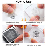 Craspire Sunflowers Clear Stamp Silicone Stamp Cards Leaves Stamp Transparent Seals for Card Making Decoration and DIY Scrapbooking