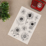 Craspire Sunflowers Clear Stamp Silicone Stamp Cards Leaves Stamp Transparent Seals for Card Making Decoration and DIY Scrapbooking