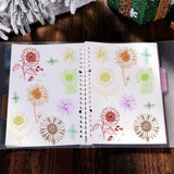 Craspire Sunflowers Clear Stamp Silicone Stamp Cards Leaves Stamp Transparent Seals for Card Making Decoration and DIY Scrapbooking