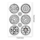 Craspire PVC Plastic Stamps, for DIY Scrapbooking, Photo Album Decorative, Cards Making, Stamp Sheets, Film Frame, Star Pattern, 16x11x0.3cm