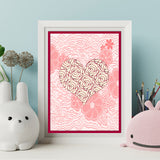 Craspire PVC Plastic Stamps, for DIY Scrapbooking, Photo Album Decorative, Cards Making, Stamp Sheets, Film Frame, Valentine's day Themed Pattern, 16x11x0.3cm