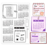 Craspire PVC Plastic Stamps, for DIY Scrapbooking, Photo Album Decorative, Cards Making, Stamp Sheets, Film Frame, Letter Pattern, 16x11x0.3cm