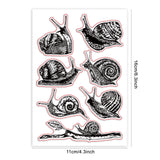 Craspire PVC Plastic Stamps, for DIY Scrapbooking, Photo Album Decorative, Cards Making, Stamp Sheets, Film Frame, Snail Pattern, 16x11x0.3cm