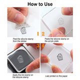 Craspire PVC Plastic Stamps, for DIY Scrapbooking, Photo Album Decorative, Cards Making, Stamp Sheets, Film Frame, Fox Pattern, 16x11x0.3cm