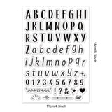 Craspire PVC Plastic Stamps, for DIY Scrapbooking, Photo Album Decorative, Cards Making, Stamp Sheets, Film Frame, Letter Pattern, 16x11x0.3cm