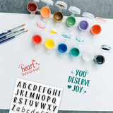 Craspire PVC Plastic Stamps, for DIY Scrapbooking, Photo Album Decorative, Cards Making, Stamp Sheets, Film Frame, Letter Pattern, 16x11x0.3cm