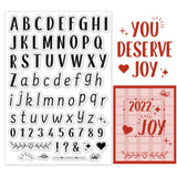 Craspire PVC Plastic Stamps, for DIY Scrapbooking, Photo Album Decorative, Cards Making, Stamp Sheets, Film Frame, Letter Pattern, 16x11x0.3cm