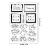 Craspire PVC Plastic Stamps, for DIY Scrapbooking, Photo Album Decorative, Cards Making, Stamp Sheets, Film Frame, Cup Pattern, 16x11x0.3cm