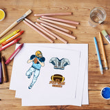 Craspire PVC Plastic Stamps, for DIY Scrapbooking, Photo Album Decorative, Cards Making, Stamp Sheets, Film Frame, Football Pattern, 16x11x0.3cm