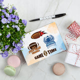 Craspire PVC Plastic Stamps, for DIY Scrapbooking, Photo Album Decorative, Cards Making, Stamp Sheets, Film Frame, Football Pattern, 16x11x0.3cm