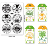 Craspire PVC Plastic Stamps, for DIY Scrapbooking, Photo Album Decorative, Cards Making, Stamp Sheets, Film Frame, Saint Patrick's Day Themed Pattern, 16x11x0.3cm