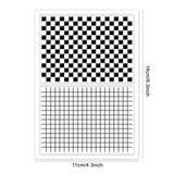 Craspire PVC Plastic Stamps, for DIY Scrapbooking, Photo Album Decorative, Cards Making, Stamp Sheets, Film Frame, Tartan Pattern, 16x11x0.3cm