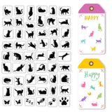 Craspire PVC Plastic Stamps, for DIY Scrapbooking, Photo Album Decorative, Cards Making, Stamp Sheets, Film Frame, Cat Pattern, 16x11x0.3cm