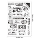 Craspire PVC Plastic Stamps, for DIY Scrapbooking, Photo Album Decorative, Cards Making, Stamp Sheets, Word, 16x11x0.3cm