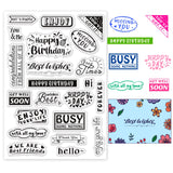 Craspire PVC Plastic Stamps, for DIY Scrapbooking, Photo Album Decorative, Cards Making, Stamp Sheets, Word, 16x11x0.3cm