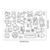 Craspire PVC Plastic Stamps, for DIY Scrapbooking, Photo Album Decorative, Cards Making, Stamp Sheets, Animal Pattern, 16x11x0.3cm