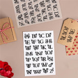 Craspire PVC Plastic Stamps, for DIY Scrapbooking, Photo Album Decorative, Cards Making, Stamp Sheets, Letter Pattern, 16x11x0.3cm