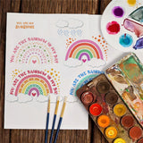 Craspire PVC Plastic Stamps, for DIY Scrapbooking, Photo Album Decorative, Cards Making, Stamp Sheets, Rainbow Pattern, 16x11x0.3cm