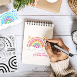 Craspire PVC Plastic Stamps, for DIY Scrapbooking, Photo Album Decorative, Cards Making, Stamp Sheets, Rainbow Pattern, 16x11x0.3cm
