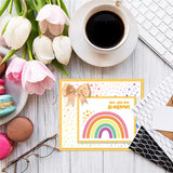 Craspire PVC Plastic Stamps, for DIY Scrapbooking, Photo Album Decorative, Cards Making, Stamp Sheets, Rainbow Pattern, 16x11x0.3cm