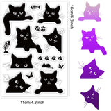Craspire PVC Plastic Stamps, for DIY Scrapbooking, Photo Album Decorative, Cards Making, Stamp Sheets, Cat Pattern, 16x11x0.3cm