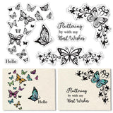 Craspire PVC Plastic Stamps, for DIY Scrapbooking, Photo Album Decorative, Cards Making, Stamp Sheets, Butterfly Farm, 16x11x0.3cm