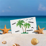 Craspire PVC Plastic Stamps, for DIY Scrapbooking, Photo Album Decorative, Cards Making, Stamp Sheets, Summer Themed Pattern, 16x11x0.3cm