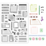 Craspire PVC Plastic Stamps, for DIY Scrapbooking, Photo Album Decorative, Cards Making, Stamp Sheets, Label Pattern, 160x110x3mm