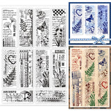 Craspire PVC Plastic Stamps, for DIY Scrapbooking, Photo Album Decorative, Cards Making, Stamp Sheets, Plants Pattern, 160x110x3mm