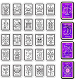 Craspire PVC Plastic Stamps, for DIY Scrapbooking, Photo Album Decorative, Cards Making, Stamp Sheets, Tarot Theme Pattern, 160x110x3mm